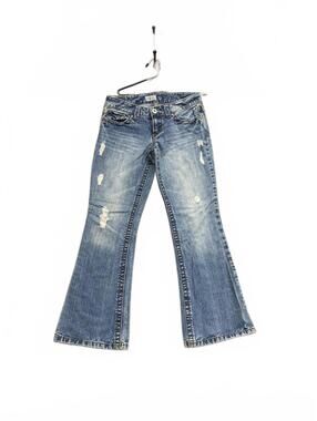 Aeropostale Hailey Skinny Flare Jeans Distressed and Faded Size 5/6
